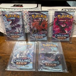 Pokemon TCG Chilling Reign Booster Pack Art Set