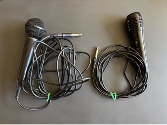 2 Microphones (both with cords) for ONLY $25