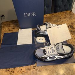 Dior B30 “Countdown” Sneaker – Blue / Gray / White / Black Size: EU 44 (US 10) Condition: Brand New Includes: Original Dior box, dust bags, paper inse