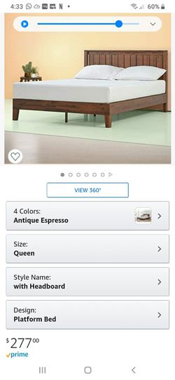 New in box Queen bed frame mattress not included