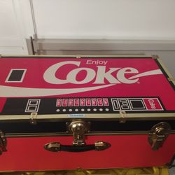 RARE Coke Machine Coca Cola 30” Wooden Case Trunk Toy Chest Box