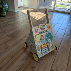 Wooden Baby Walker Toy, Multiple Learning Activities Center