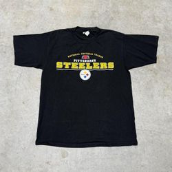 90s Pittsburgh Steelers Lee Sport black and yellow tee L 
