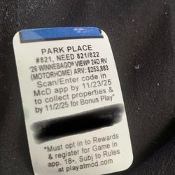 Park Place - McDonald’s Monopoly