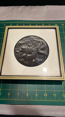 Framed Korean Joseon Dynasty Dragon Plaque - Koryo University Museum Replica