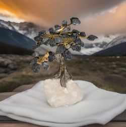 unique handmade Brazilian black tourmaline quartz gemstone tree