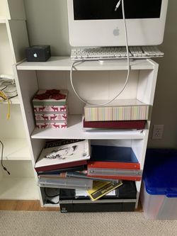 White book shelf