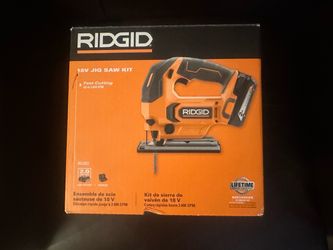 Ridgid 18V Cordless Jig Saw Kit with 2.0 Ah Lithium-Ion Battery and Charger