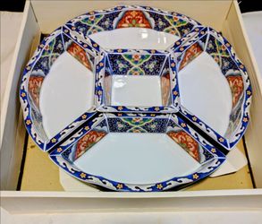 Williams Sonoma Porcelain Lazy Susan Appetizer Serving Set – Made in Japan