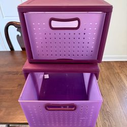 Sterling’s Purple Stacking Drawers $5 Each  