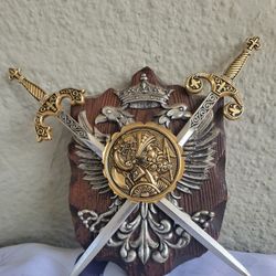 7" X 6" Vintage Coat of Arms Wall Plaque Decor