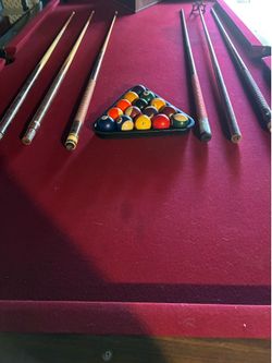 accessories  Pool table with accessories