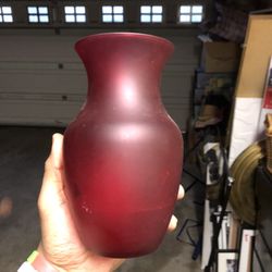 Red Glass Vase