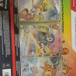 Pokemon first partner promo set of piplup, chimchar, and turtwig