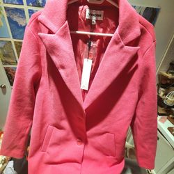 Brand New Vigoss Hot Pink Long Heavy Coat  - Winter / Fall Style