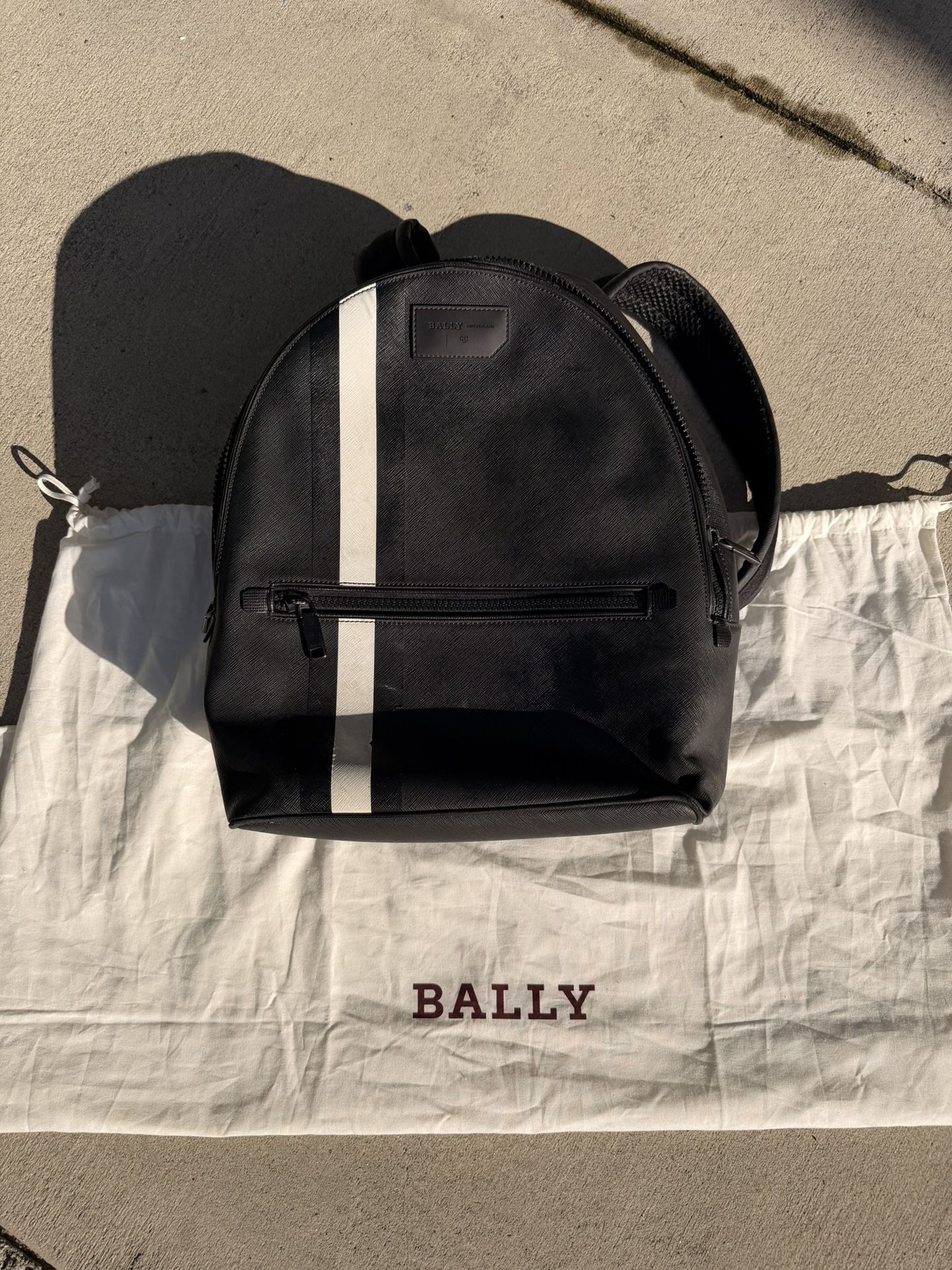 Bally Highend Backpack Black Vinyl Bag