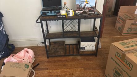 Industrial bar cart