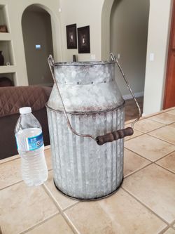 Galvanized water jug / planter