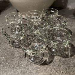 Set Of 8 Vintage Federal Glass Company Dessert/Sherbert Cups