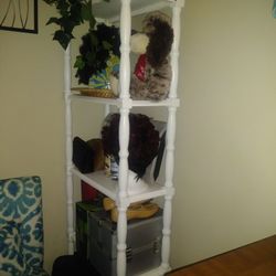 / white 4 tier shelf 5.5 Ft,10.5 Wide,,
