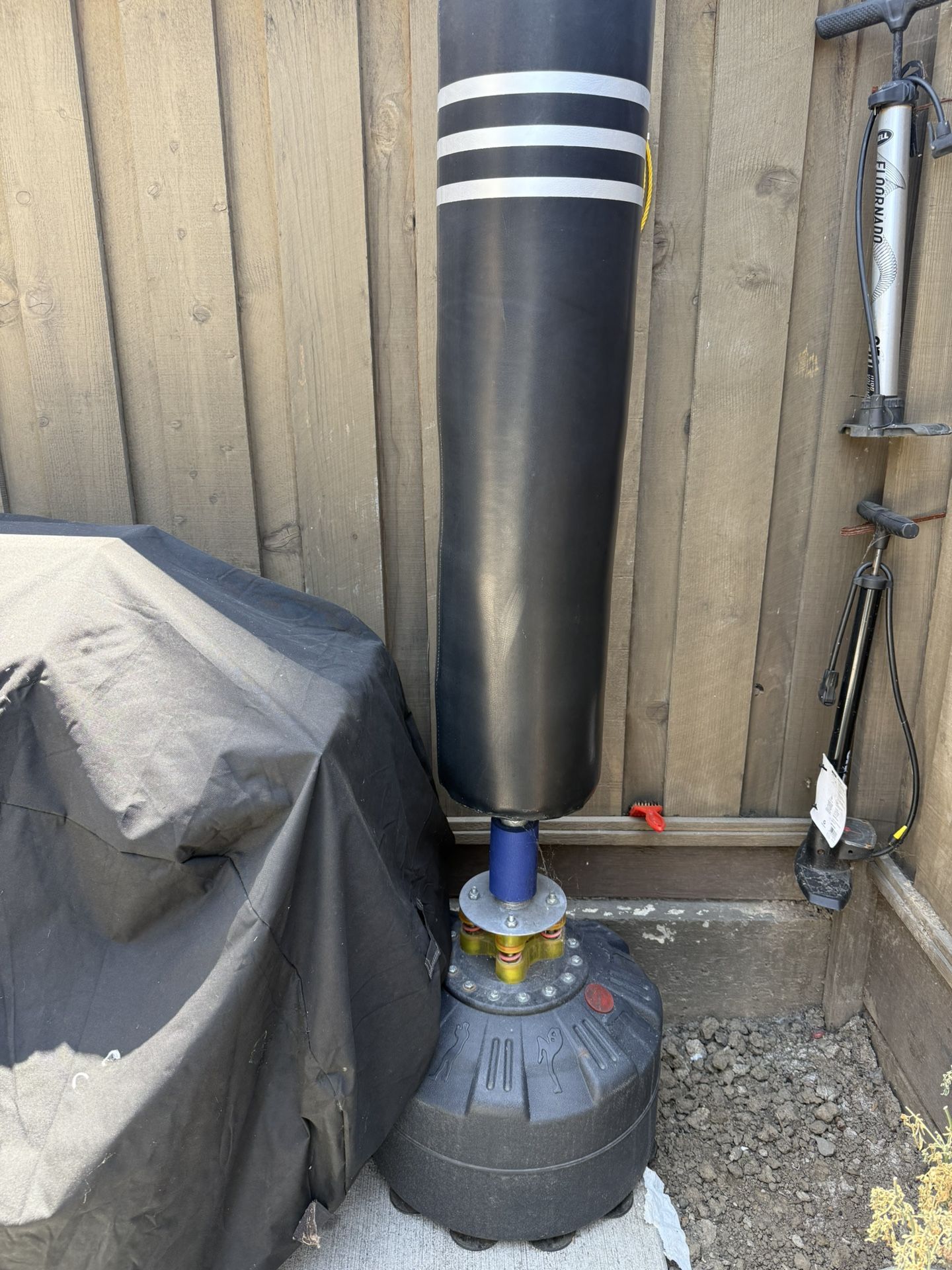 Punching bag with gloves 