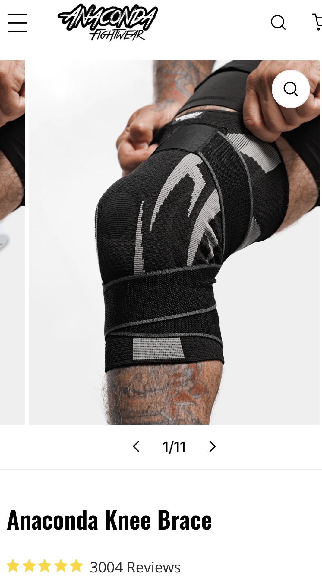 Anaconda Fight Wear Knee Brace - 3D XL