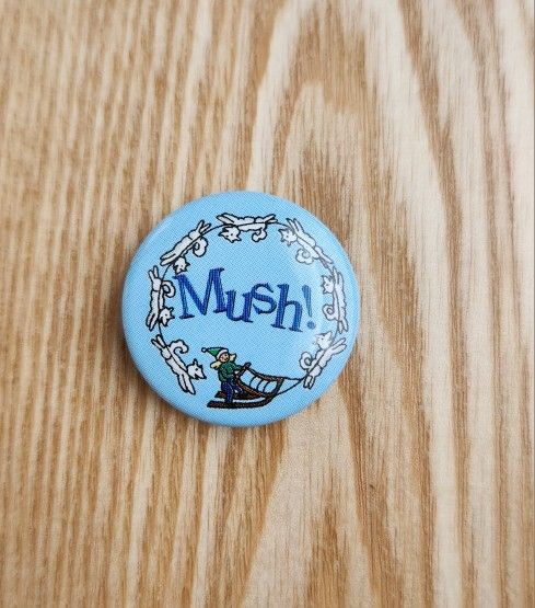 Vintage 1995 Pleasant Company American Girl "Mush!" Button Pin