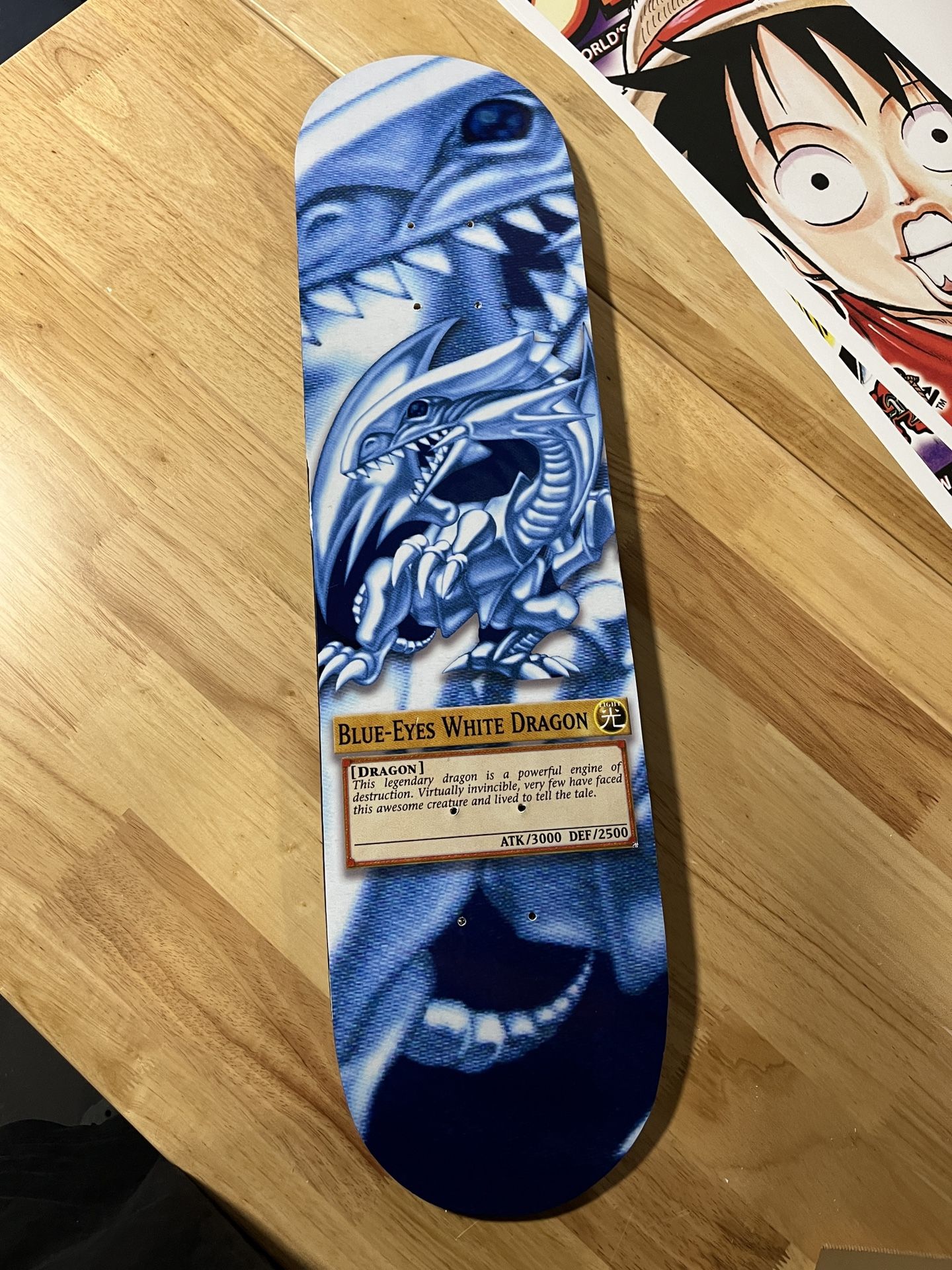 Blue Eyes white Dragon Yugioh Skate Deck 