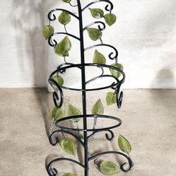 FS: Vintage Wrought Iron Candle Holder Leaf Branch Design Rare!