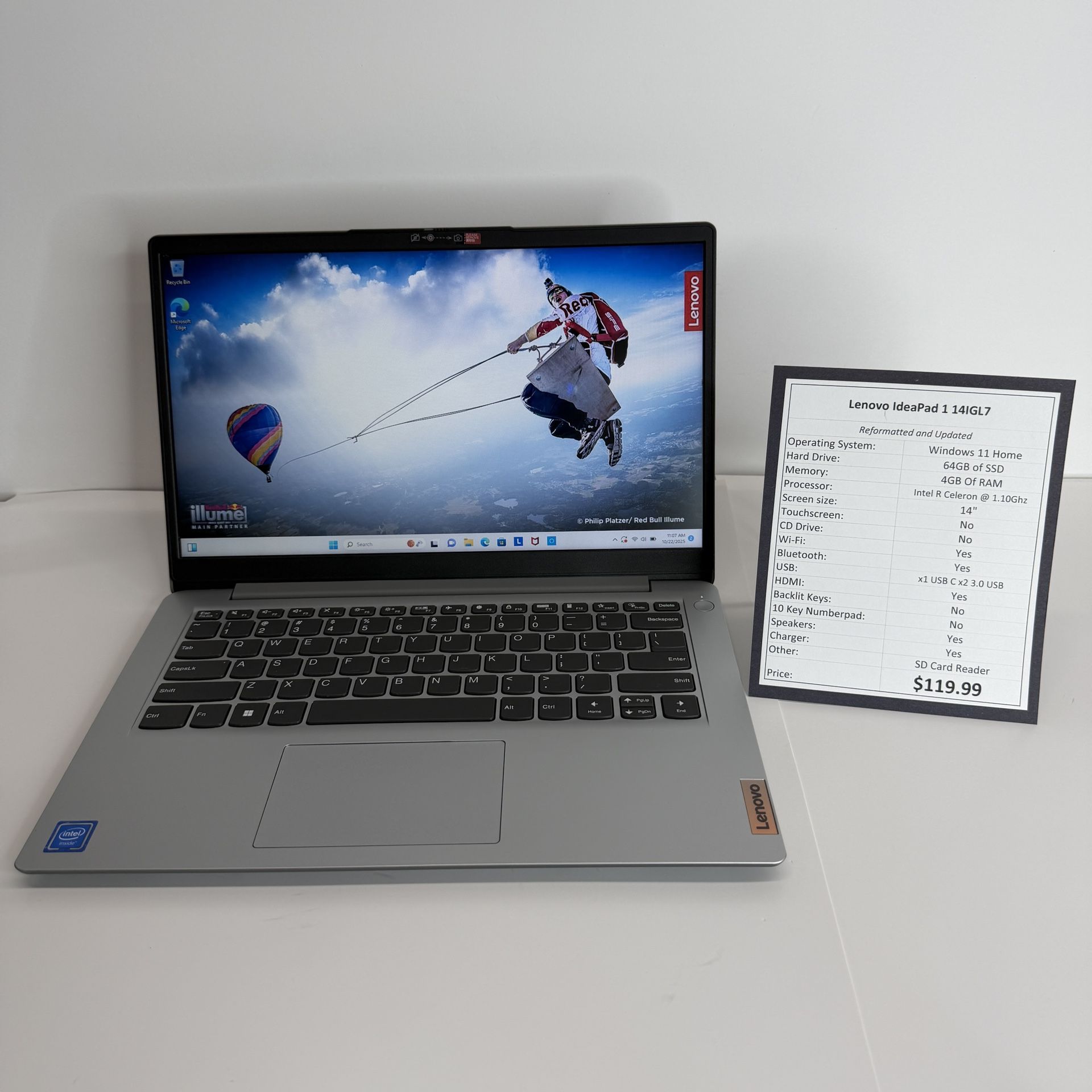 14” Lenovo IdeaPad 1 Laptop