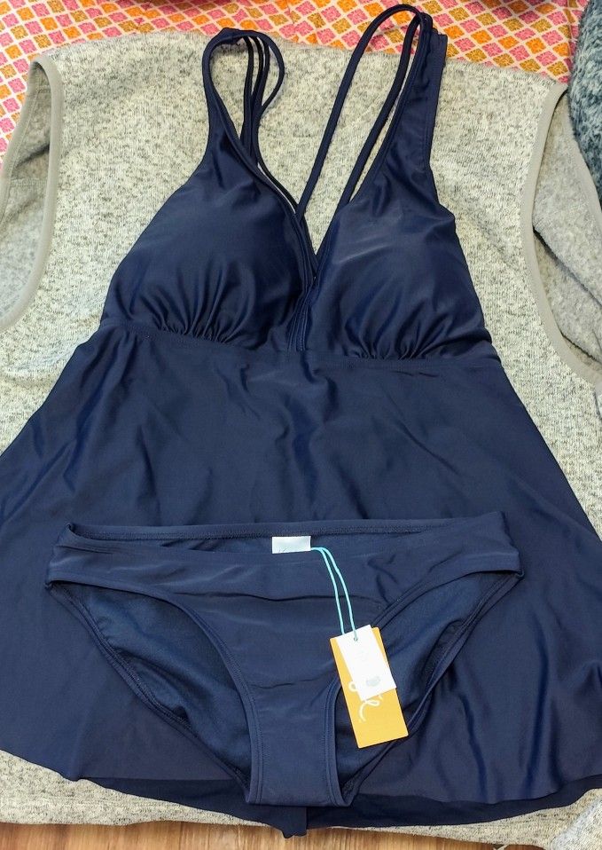 Women's Navy Blue Two-Piece Bikini