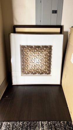 “Colors” by Cicero Silva Framed Modern Wall Art Abstract Geometric Sculpture with COA