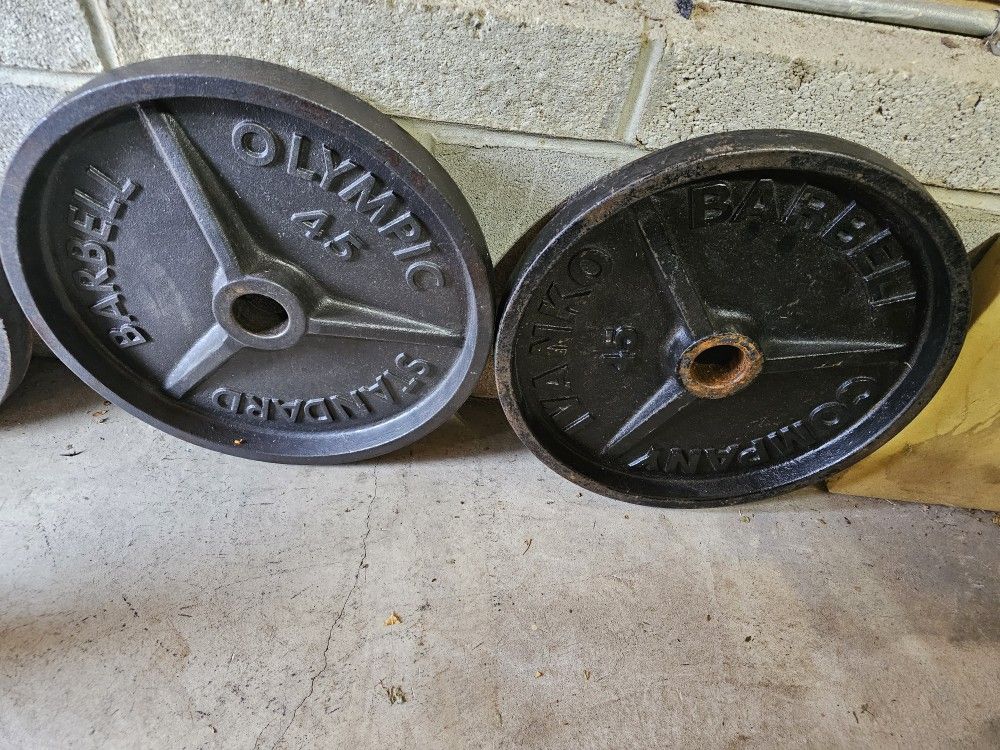 Deep dish dd pair 45lb Olympic 2" weights