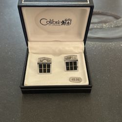 Colibri Modernist Stainless Steel Cufflinks ACL042000J with Gift Box, New!