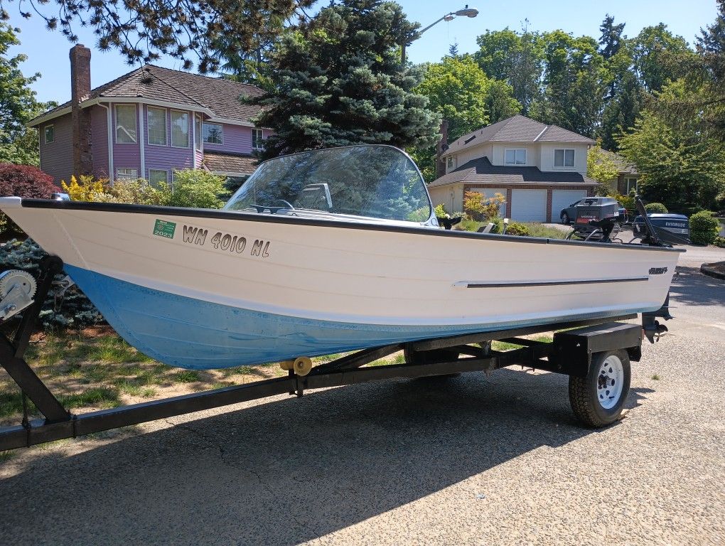 16 foot aluminum boat. for Sale in Oak Harbor, WA - OfferUp