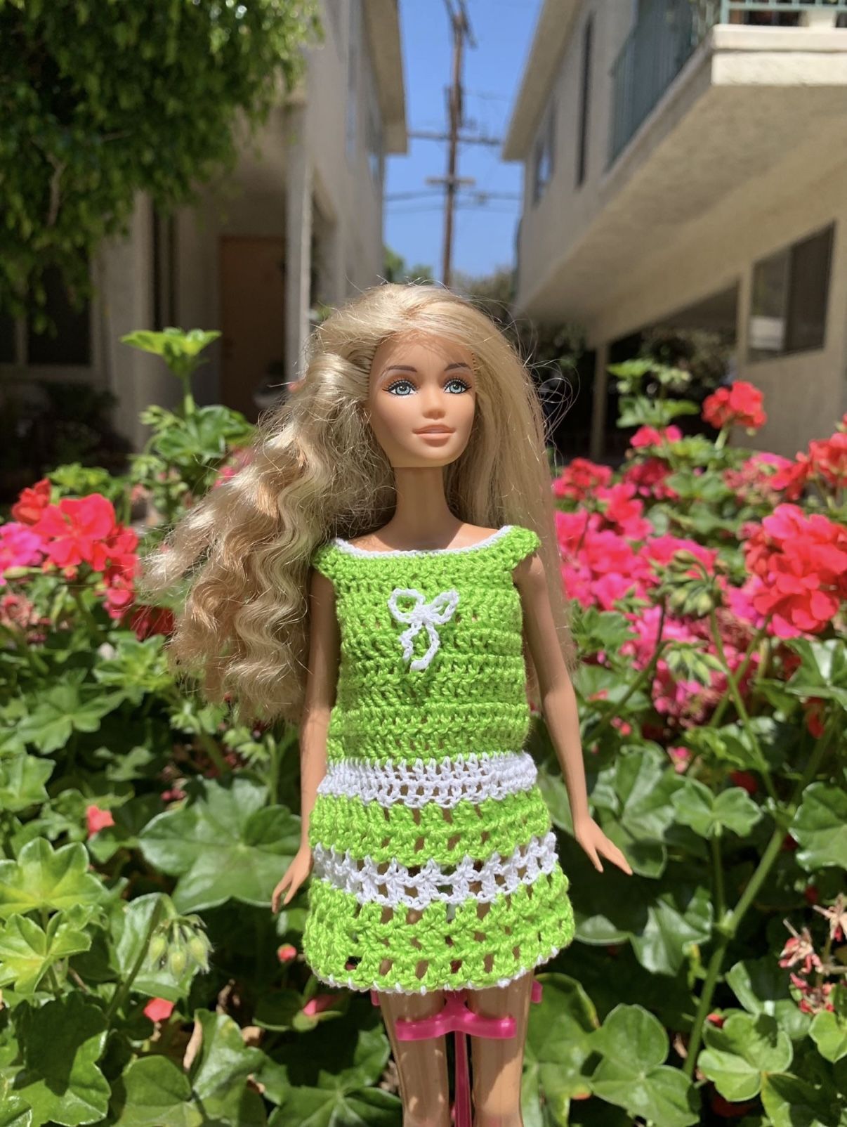 Barbie Green Midi Dress β Elegant Doll Clothes for 11.5β Barbie Dolls