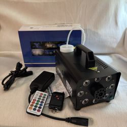 AGPTEK Smoke Machine, Smoke Machine with 13 Colored LED Lights, 4000 CFM Automatic Mode, Smoke Machine with 1 Wired Receiver and 1 Wireless Remote Con