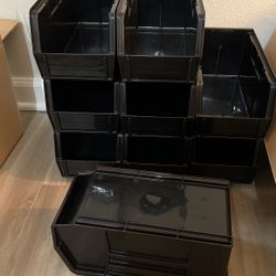 Plastic Stackable Bins - 21 Pcs.