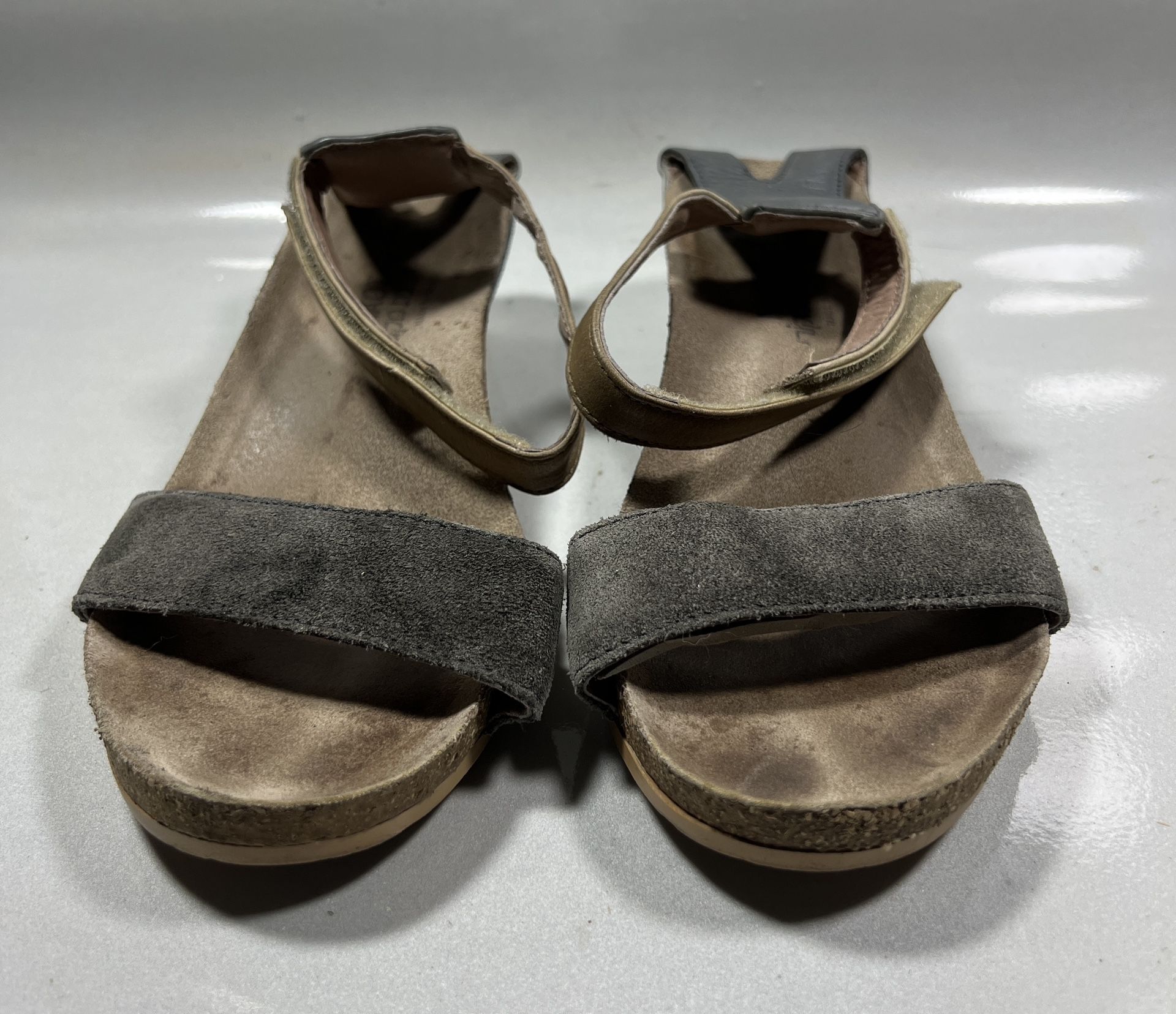 Naot Pixie Suede Leather Ankle Strap Wedge Heel Sandals Women EU 38