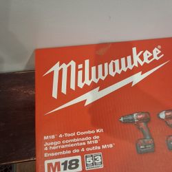 M18 18V Lithium-Ion Cordless Combo Tool Kit with Two 3.0Ah Batteries, 1-Charger, 1-Tool Bag (4-Tool)