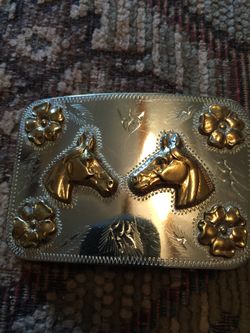 Nickel Silver 1950’s vintage belt buckle