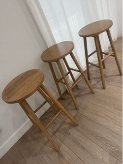 Hearth&Hand wooden bar stools (3)