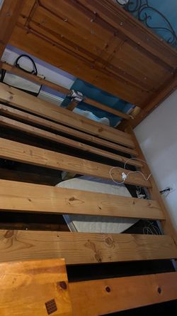 Wooden Bed Frame with Slats