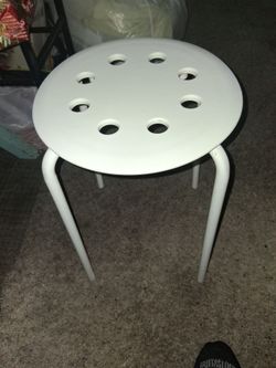 IKEA Marius White Round Stool