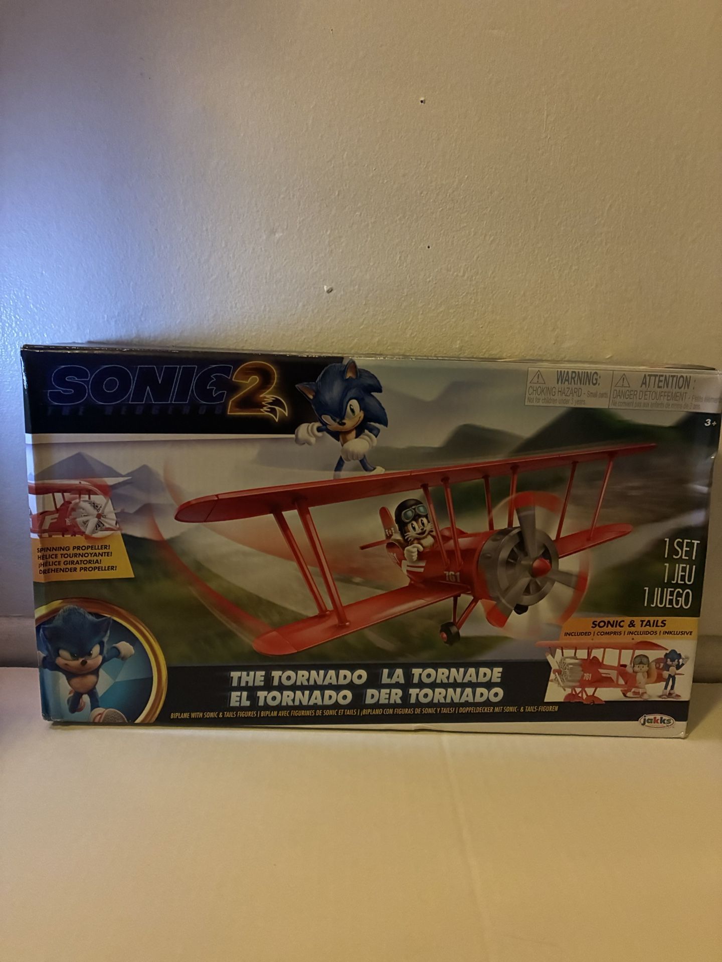 Sonic 2 Movie Tornado Plane Playset – Sonic & Tails (New)
