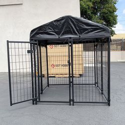 (NEW) $135 Heavy Duty Kennel with Cover Dog Cage Crate Pet Playpen (4’L x 4’W x 4.5’H) 