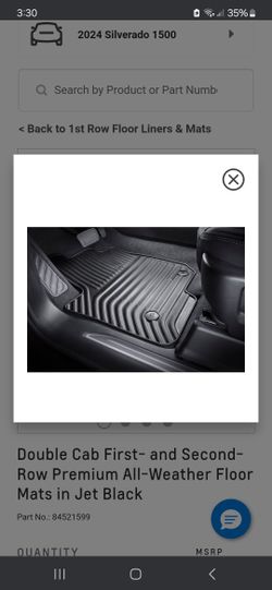 2024 Chevrolet Silverado First Row Floor Mats