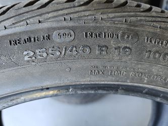 Contiprocontact (4)Used Tires 255 40R 19