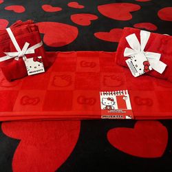 Hello Kitty Bathroom Set (Red)