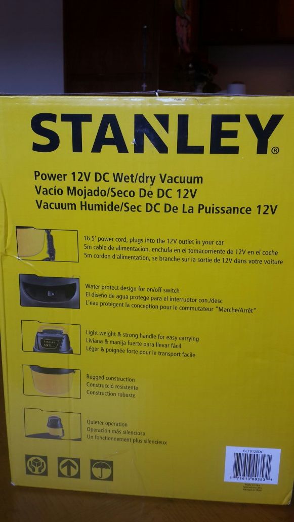 Stanley wet and dry car vacuum